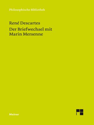 cover image of Der Briefwechsel mit Marin Mersenne